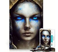 Jigsaw Puzzle1000 Pieces Blue Tears of Despair Fine Joint Fun, Brain Boosting Play, Quiet Game Time, Xmas Leisure Gift (38x26cm)