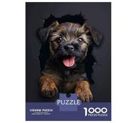 Jigsaw Puzzle1000 Pieces Border Terrier Adult Jigsaw Puzzle Hands-on Game For Family Fun Unique Gifts for Birthday And Christmas 38x26cm/1000pcs