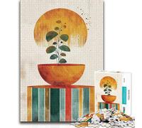 Jigsaw Puzzle1000 Pieces Botanical Sunset Perfect Decoration Art Work Gift for And from 14 Years And over (size 50x75cm)