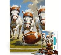 Jigsaw Puzzle1000 Pieces Bronco Foals Old School Football Fine Edge Craft Smart Mind Activity Relax Game Play Christmas Fun Gift (50x75cm)
