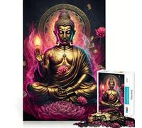 Jigsaw Puzzle1000 Pieces Buddha V Neat Cut Decor Brain Game Gift Calm Game Time Birthday Activity (38x26cm)