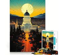 Jigsaw Puzzle1000 Pieces California State Building Flawless Cut Fun Logic Fun Toy Free Play Game Birthday Activity (50x75cm)
