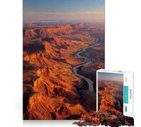 Jigsaw Puzzle1000 Pieces Canyonlands National Park Aerial View Neat Cut Decor Brain Game Gift Calm Game Time Birthday Activity (50x75cm)