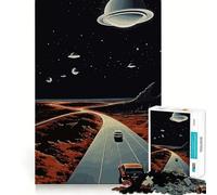 Jigsaw Puzzle1000 Pieces Car Journey Through Space Neat Cut Decor Brain Game Gift Calm Game Time Birthday Activity (38x52cm)