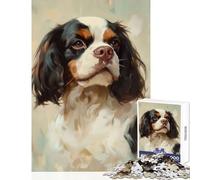 Jigsaw Puzzle1000 Pieces Cavalier King Charles Span Jigsaw Puzzles for Adults Family Activities Train Your Brain And Hands Stress Reduction Gifts (38x52cm)