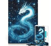 Jigsaw Puzzle1000 Pieces Celestial Dragon in Starry Night Fine Edge Craft Smart Mind Activity Relax Game Play Christmas Fun Gift (38x26cm)