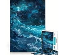 Jigsaw Puzzle1000 Pieces Celestial Ocean Waves Fine Edge Craft Smart Mind Activity Relax Game Play Christmas Fun Gift (38x52cm)