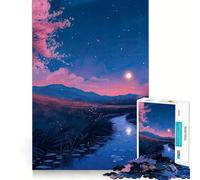 Jigsaw Puzzle1000 Pieces Cherry Twilight Fine Edge Craft Smart Mind Activity Relax Game Play Christmas Fun Gift (38x52cm)