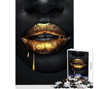 Jigsaw Puzzle1000 Pieces CloseUp of Glossy Lips Jigsaws for Adults Puzzle Family Activities Help The Brain Exercise Addictive Toys to Cultivate Patience (38x26cm)