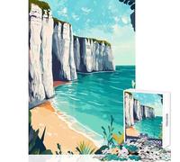 Jigsaw Puzzle1000 Pieces Coastal Cliffs Seascape Jigsaw Puzzles for Adults Stress Reliever Difficult And Challenge Addictive Toys to Cultivate Patience (50x75cm)