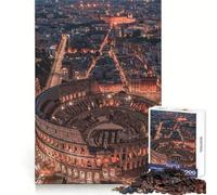 Jigsaw Puzzle1000 Pieces Colosseum Night View Perfect Cut Fun Mind Challenge Toy Cozy Fun Time Birthday Activity (38x26cm)