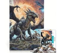 Jigsaw Puzzle1000 Pieces Cosmic Alien Dino Odyssey, Brain Teaser Game, Train Your Brain And Hands, Suitable for Desktop Decoration 38x26cm