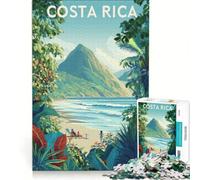 Jigsaw Puzzle1000 Pieces Costa Rica Beach Scene, Brain Teaser Game, Train Your Brain And Hands, Suitable for Desktop Decoration 38x52cm