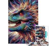 Jigsaw Puzzle1000 Pieces Dino Elegance Tyrannosaur Jigsaw Puzzles for Adults Family Activities Train Your Brain And Hands Stress Reduction Gifts (Size 38x52cm)