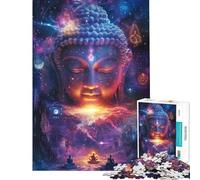 Jigsaw Puzzle1000 Pieces Divine Enlightenment Cosmic Buddha Vision Jigsaw Puzzles for Adults Family Activities Train Your Brain And Hands Stress Reduction Gifts (Size 38x52cm)