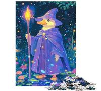 Jigsaw Puzzle1000 Pieces Duck Wizard in Enchanted Forest Educational Challenge But Fun And Humorous Anti-Stress Toys for Ages 14 And over (38x26cm)