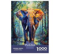 Jigsaw Puzzle1000 Pieces Elephant Colorful Adult Jigsaw Puzzle Hands-on Game For Family Fun Unique Gifts for Birthday And Christmas 70x50cm/1000pcs