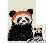 Jigsaw Puzzle1000 Pieces Endangered Animals︰ The Curious Panda Bear Home Decoration Toys Secret Santa Gifts Educational Games Parent-child Interaction Size 50x75cm
