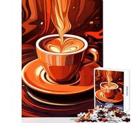 Jigsaw Puzzle1000 Pieces Espresso Coffee Puzzles for Teenagers Hand Speed Race for Birthday, Chrismas Brain Intelligence Challenge Addictive Toys (38x26cm)