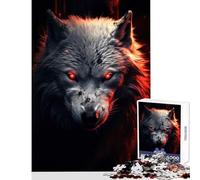 Jigsaw Puzzle1000 Pieces Evil White Wolf Jigsaws for Adults Puzzle Family Activities Help The Brain Exercise Addictive Toys to Cultivate Patience (50x75cm)