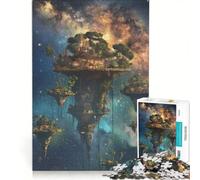 Jigsaw Puzzle1000 Pieces Floating Islands in Space, Family Games, Birthday Present, with Matching Poster And Trivia Sheet 50x75cm