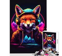 Jigsaw Puzzle1000 Pieces Fox Amazing Neon Jigsaw Puzzles for Adults Family Activities Train Your Brain And Hands Stress Reduction Gifts (50x75cm)