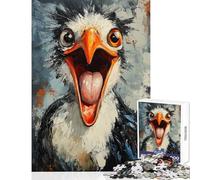 Jigsaw Puzzle1000 Pieces Funny Eagle Painting Relax Games Precision Cutting Toy Wall Decor Deal As Gifts for The Whole Family (50X75cm)