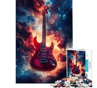 Jigsaw Puzzle1000 Pieces Galactic Guitar Glow Jigsaw Puzzles for Adults Family Activities Train Your Brain And Hands Stress Reduction Gifts (Size 50x75cm)
