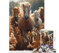 Jigsaw Puzzle1000 Pieces Horse Home Decoration Toys Great Gift for Games Hands-on Game Difficult And Challenge Size 38x26cm