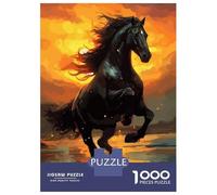 Jigsaw Puzzle1000 Pieces Horse Watercolors Adult Jigsaw Puzzle Hands-on Game For Family Fun Unique Gifts for Birthday And Christmas 70x50cm/1000pcs