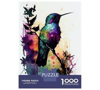 Jigsaw Puzzle1000 Pieces Hummingbird Watercolors Adult Jigsaw Puzzle Hands-on Game For Family Fun Unique Gifts for Birthday And Christmas 52x38cm/1000pcs