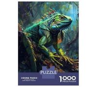 Jigsaw Puzzle1000 Pieces Iguana Lizard Amazon Rainforest Puzzle for Adults Anti-Stress Toys Perfect Decoration Unique Gifts for Birthday And Christmas 70x50cm/1000pcs