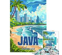 Jigsaw Puzzle1000 Pieces Java Island Indonesia Adult Jigsaw Puzzle Relaxing Games Enhance Memory Unique Gifts for Birthday And Christmas (Size 38x26cm)