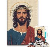 Jigsaw Puzzle1000 Pieces Jesus Christ Portrait Perfect Decoration Art Work Gift for And from 14 Years And over (size 50x75cm)