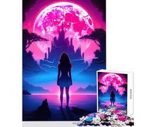 Jigsaw Puzzle1000 Pieces Luminous Metropolis Jigsaw Puzzles for Adults Family Activities Train Your Brain And Hands Stress Reduction Gifts (38x26cm)