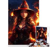 Jigsaw Puzzle1000 Pieces Magical Woman Wizard Home Decoration Toys Secret Santa Gifts Educational Games Parent-child Interaction Size 50x75cm