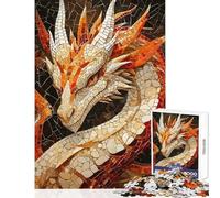 Jigsaw Puzzle1000 Pieces Mysterious Dragon Mosaic Brain Teaser Game for The Whole Family Home Decoration Toys Wishlist with Santa Claus (50x75cm)