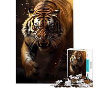 Jigsaw Puzzle1000 Pieces Natural Wild Tiger Animal Brain Intelligence Challenge Addictive Toys Hands-on Game Birthday Present Secret Santa Gifts (Size 38x52cm)