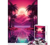 Jigsaw Puzzle1000 Pieces Nostalgic Sunset Reverie Puzzles for Teenagers Difficult Hard Challenging To Complete Challenging Game Gifts (38x52cm)