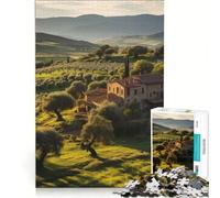Jigsaw Puzzle1000 Pieces Olive Plantation Brain Teaser Game Train Your Brain And Hands Suitable for Desktop Decoration 38x26cm