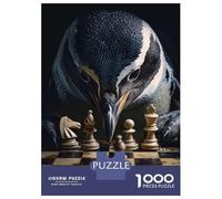 Jigsaw Puzzle1000 Pieces Penguin Chess Adult Jigsaw Puzzle Anti-Stress Toys Staycation Kill Time Unique Gifts for Birthday And Christmas 38x26cm/1000pcs