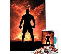 Jigsaw Puzzle1000 Pieces Phoenix Boxer Silhouette Brain Intelligence Challenge Addictive Toys Hands-on Game Birthday Present Secret Santa Gifts (Size 38x26cm)