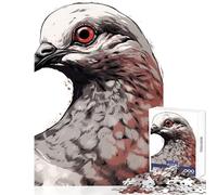 Jigsaw Puzzle1000 Pieces Pigeon Face Red Eye Jigsaws for Adults Puzzle Family Activities Help The Brain Exercise Addictive Toys to Cultivate Patience (38x52cm)