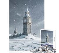 Jigsaw Puzzle1000 Pieces Post-apocalyptic Big Ben And Parliament Home Decoration Toys Great Gift for Games Hands-on Game Difficult And Challenge Size 38x52cm