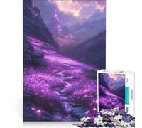 Jigsaw Puzzle1000 Pieces Purple Mountain Path Toy Wall Decor Fun at Home Activities Artists Collection Fine Art 50x75cm