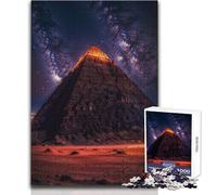 Jigsaw Puzzle1000 Pieces Pyramid Under Milky Way Difficult Hard Gift For Birthdays for And 14 Years And over (size 38x52cm)