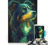 Jigsaw Puzzle1000 Pieces Radiant Border Collie Portrait Relax Games Decompressing Intellectual Artists' Collection Fine Arts 38x26cm