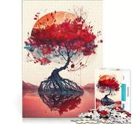 Jigsaw Puzzle1000 Pieces Red Cherry Blsooms Toy Wall Decor Fun at Home Activities Artists Collection Fine Art 38x52cm