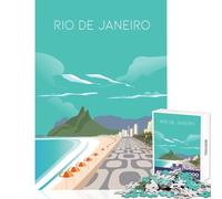 Jigsaw Puzzle1000 Pieces Rio De Janeiro Jigsaws for Adults Puzzle Stress Reliever Difficult And Challenge Toy Intellectual Game (38x52cm)