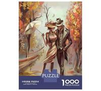 Jigsaw Puzzle1000 Pieces Romantic Autumn Walk Puzzle for Adults Anti-Stress Toys Perfect Decoration Unique Gifts for Birthday And Christmas 38x26cm/1000pcs